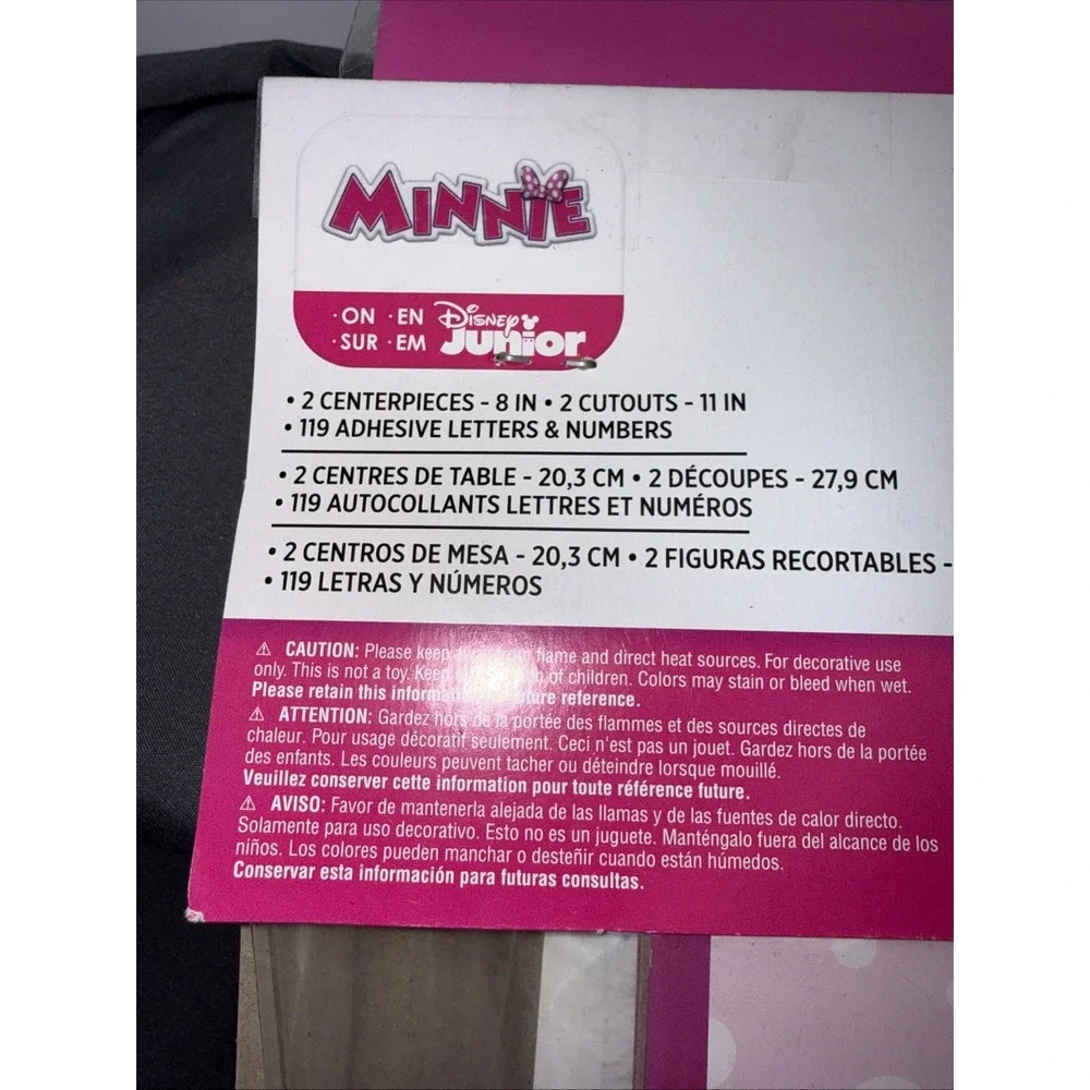 Minnie mouse customizable birthday decorations